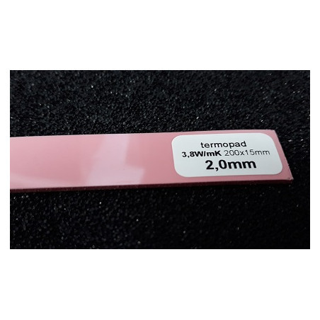 Termopad różowy 2mm 3,8W 200x15mm