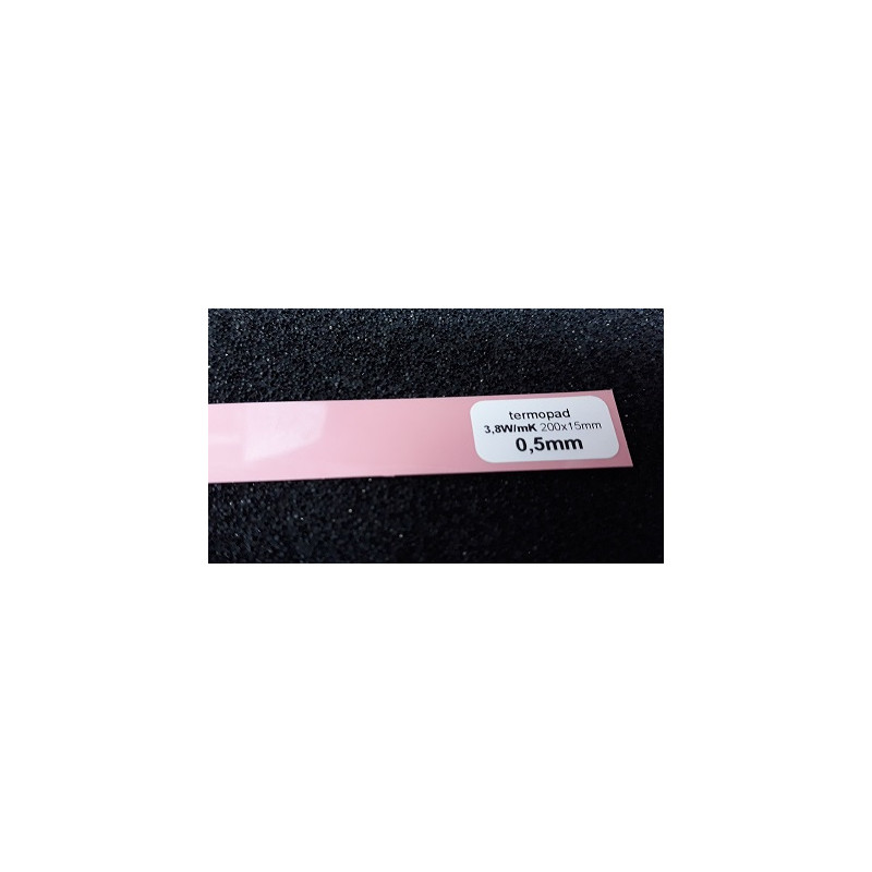 Termopad różowy 0,5mm 3,8W 200x15mm