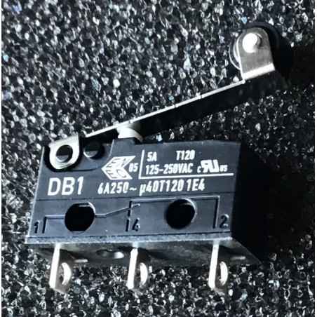 Mikroprzełącznik DB1 switch dźwignia rolka 3pin 6A 250V ZF ZO