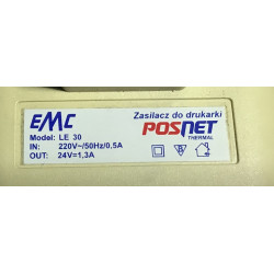 Zasilacz EMC 24V 1,3A LE30 do drukarki Posnet Thermal