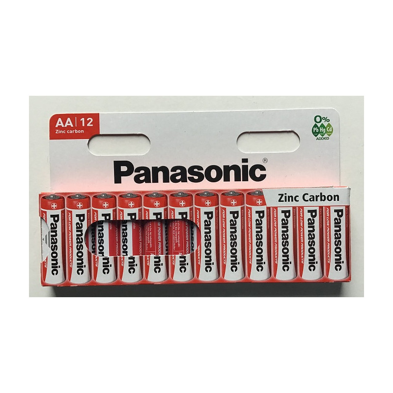 Bateria Panasonic AA R6 1,5V Zinc Carbon 12