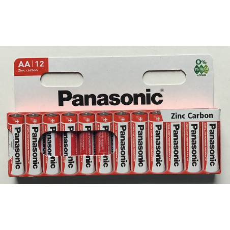 Bateria Panasonic AA R6 1,5V Zinc Carbon 12