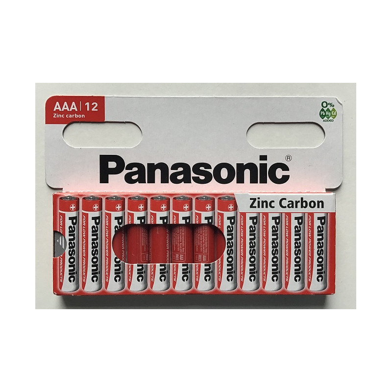 Bateria Panasonic AAA R03 1,5V Zinc Carbon 12