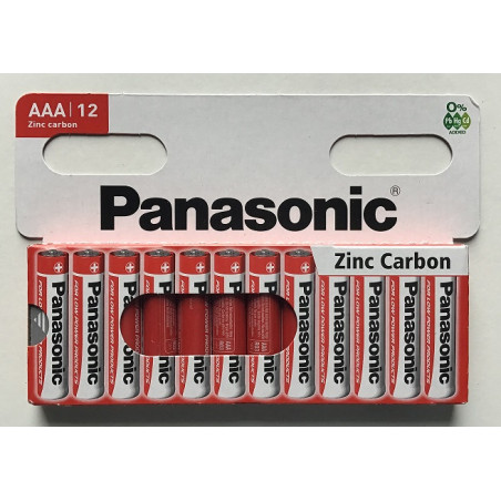 Bateria Panasonic AAA R03 1,5V Zinc Carbon 12