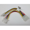 Rozgałęźnik zasilania Molex F na 2x Molex M