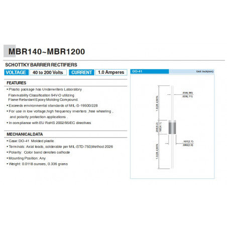 MBR1200 dioda schottky