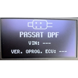 Passat B7 OLED OBD2 Bluetooth - Monitor stanu DPF ekran startowy
