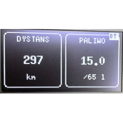 Passat B7 OLED OBD2 Bluetooth - informacja o dystansie od ostatniej regeneracji i zużyciu paliwa na tym dystansie