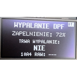 Passat B7 OLED OBD2 Bluetooth - DPF ekran informujący o stanie aktualnym i rozpoczęciu regeneracji