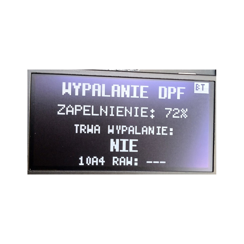 Passat B7 OLED OBD2 Bluetooth - DPF ekran informujący o stanie aktualnym i rozpoczęciu regeneracji