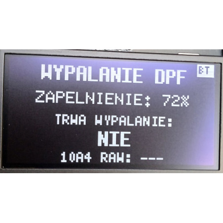 Passat B7 OLED OBD2 Bluetooth - DPF ekran informujący o stanie aktualnym i rozpoczęciu regeneracji