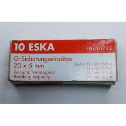 Bezpiecznik 5x20mm 4A 250V ESKA 520.600 opakowanie zbiorcze 10 szt.