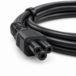Kabel zasilający UK BS1363 – IEC C5 koniczynka / Mickey Mouse - wtyczka koniczynka