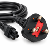 Kabel zasilający UK BS1363 – IEC C5 koniczynka / Mickey Mouse - wtyczka angielska