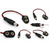 Adapter zasilania DC 5,5/2,1 mm do baterii 9V 6F22 – przewód z zatrzaskiem