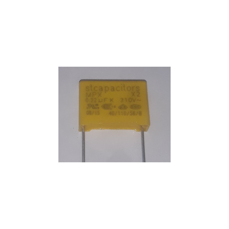 Kondensator 220nF 310V AC żółty